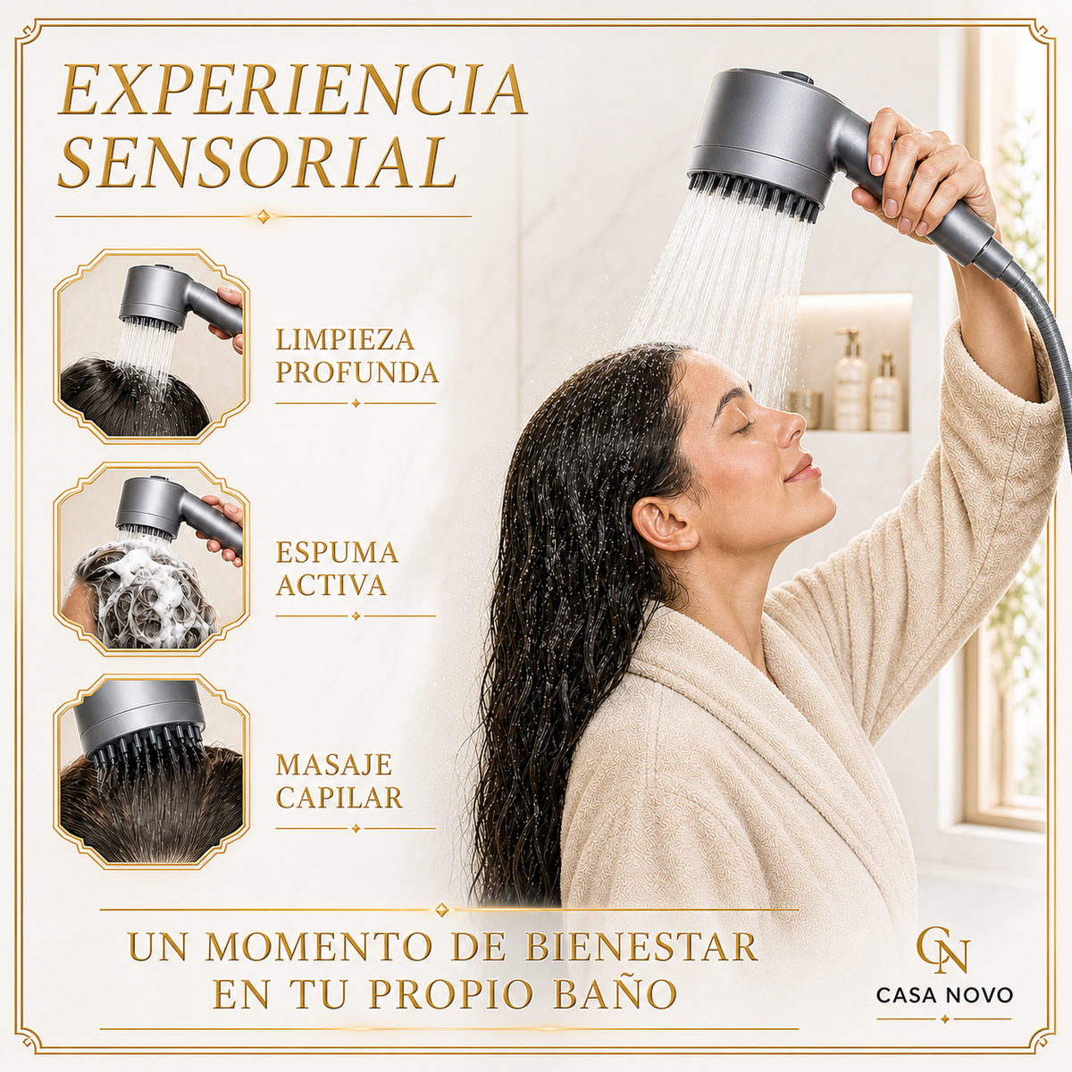 Serenova™ — Alta Presión y Masaje para tu Bienestar