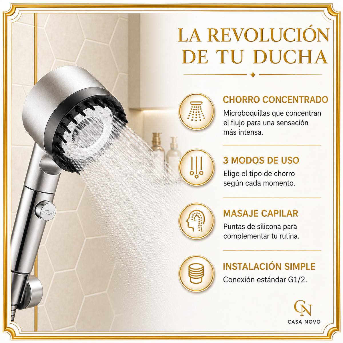 Serenova™ — Alta Presión y Masaje para tu Bienestar