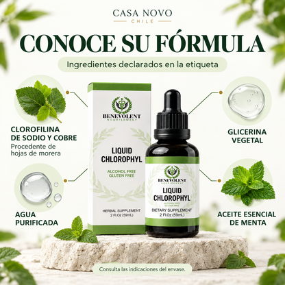 Clorofila Líquida Benevolent® 59 ml | Frescura en cada gota