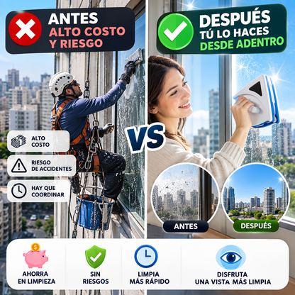 MagniClean™ – Limpia tus ventanas por fuera sin asomarte.