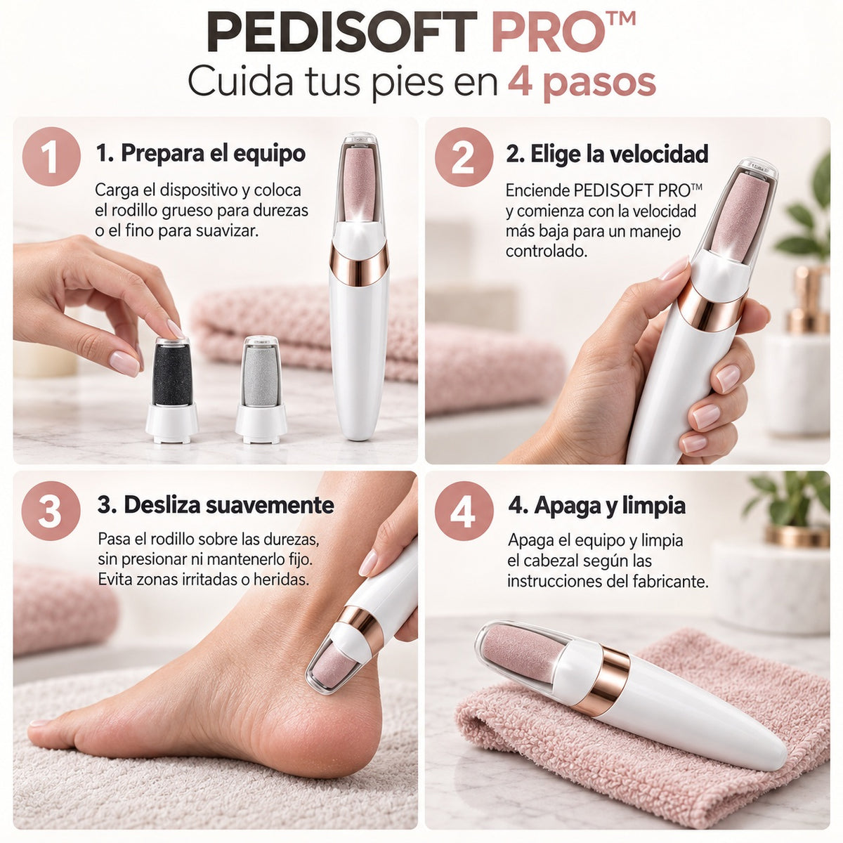 PediSoft Pro™ | Rodillo Exfoliante Eléctrico para Pies